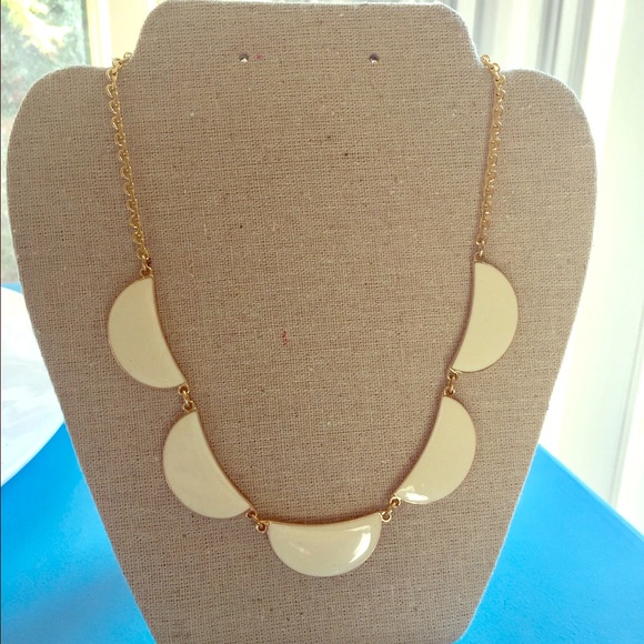 Gold and Ivory enameled necklace