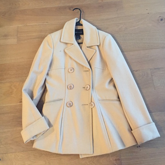 Tan peacoat
