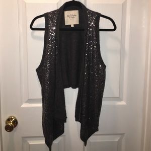 Sequin sparkly sweater vest