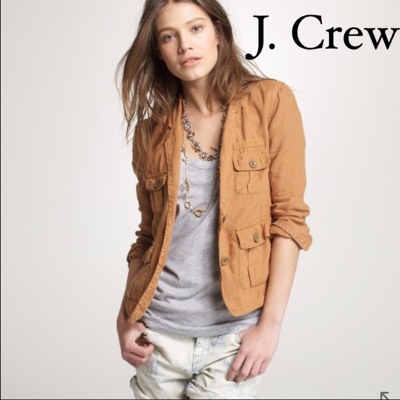 J. Crew linen military blazer