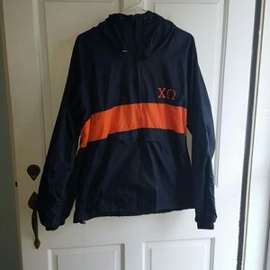 Chi Omega Pull Over Windbreaker
