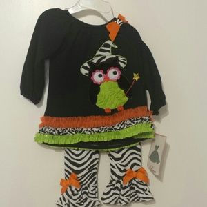 Rare Editions Halloween 2 piece set 0-3 month