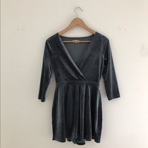 UO Urban Outfitters Velvet Romper