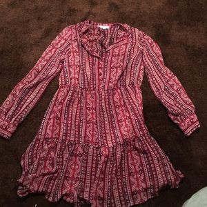 BCBGENERATION NWOT paisley boho ruffle dress L BCBGENERATION NWOT paisley boho ruffle dress L