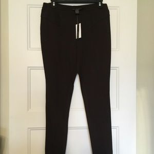 NWT Brown dressy leggings size M