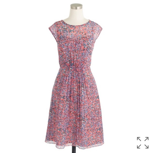 J. Crew Watercolor Chiffon Dress Size 10