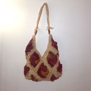 Colorful woven handbag