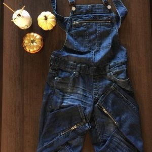 Open Back Denim Overalls