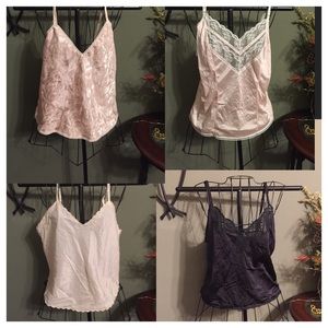 Lot Of 4 Vintage Camisoles Size M