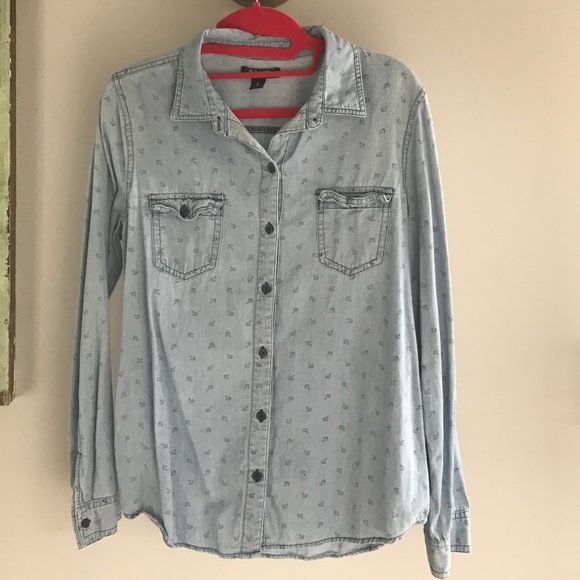 Old Navy anchor print button down ONLY WORN ONCE! - Picture 1 of 4
