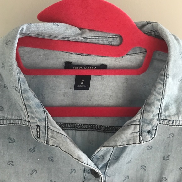 Old Navy anchor print button down ONLY WORN ONCE! - Picture 2 of 4