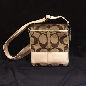 Coach Cross Body Brown and Tan