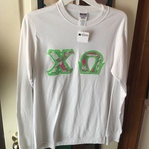 Chi Omega long sleeve tee shirt