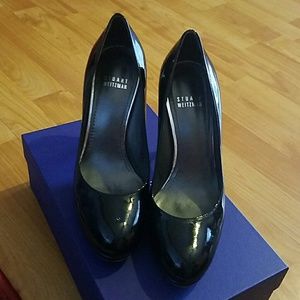 Stuart Weitzman Black Soft Patents