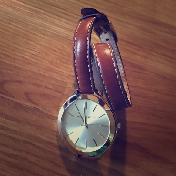 Michael Kors Women's MK2256 Brown Wrap Watch - Picture 1 of 4