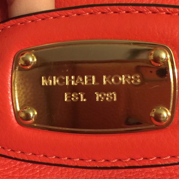 Authentic Michael Kors Coral Satchel! - image 2