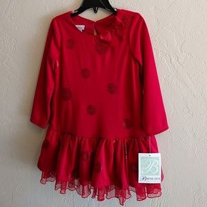 NWT Bonnie Jean Holiday Christmas Dress Toddler