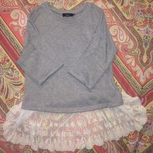 Lace underplayed sweater