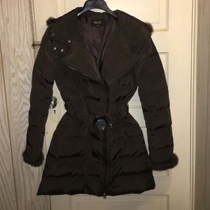 Laundry by Shelli Segal Belted Down Parka