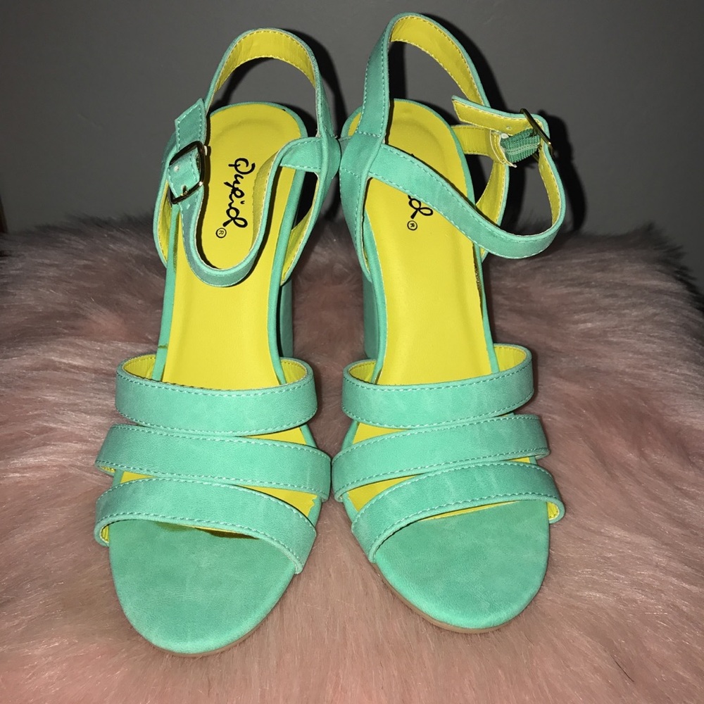 Seagreen Strappy Heels