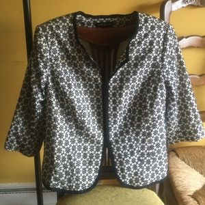 Bolero jacket with hook & eye closures