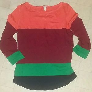 J. Crew Nwot linen blend color block top sz XXS