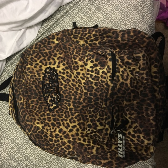 VANS cheeta print bookbag