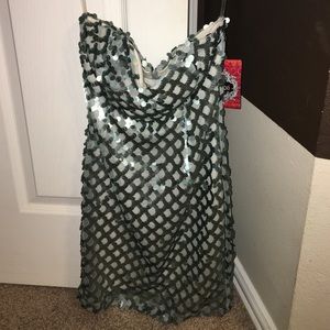 Tight strapless homecoming dress