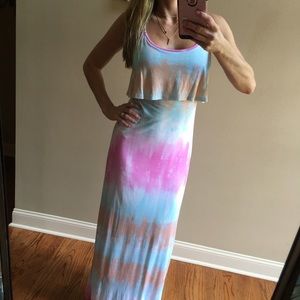 Lulu's tie die maxi dress.