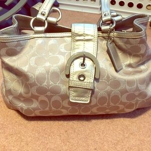 Silver Coach Purse