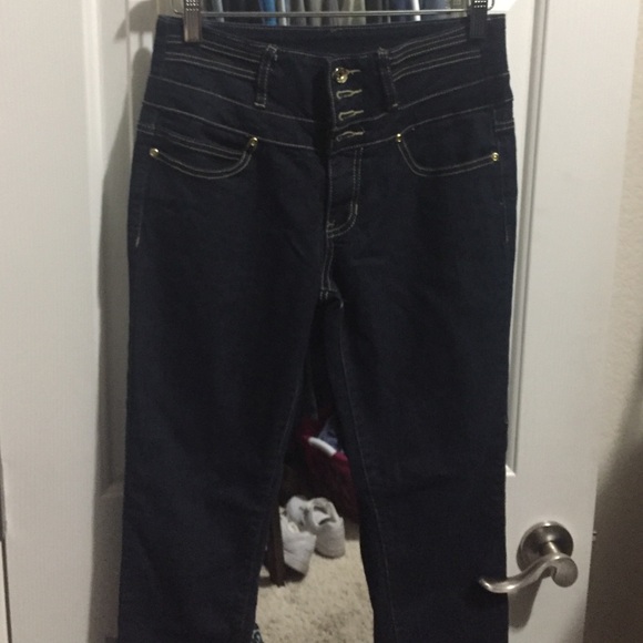 Dark denim high waist skinny