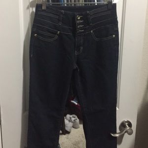 Dark denim high waist skinny