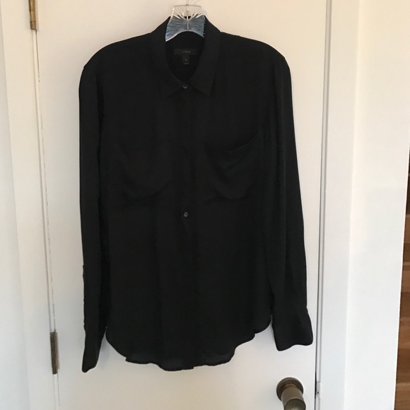 Black silk blouse