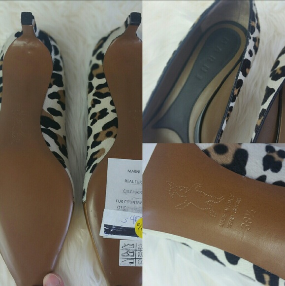 MARNI leopard print pump with gold pointy toes ⬇️ - Picture 3 of 6