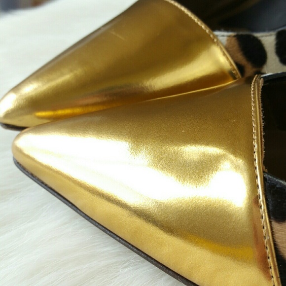 MARNI leopard print pump with gold pointy toes ⬇️ - Picture 5 of 6