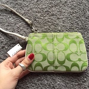 Apple Green Coach Wristlet