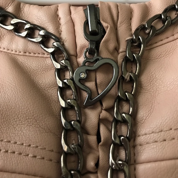 Peach pink Faux Leather jacket - Picture 6 of 7