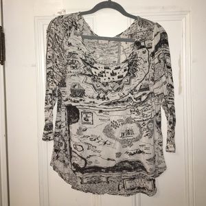Anthropologie Map Shirt. Size L.