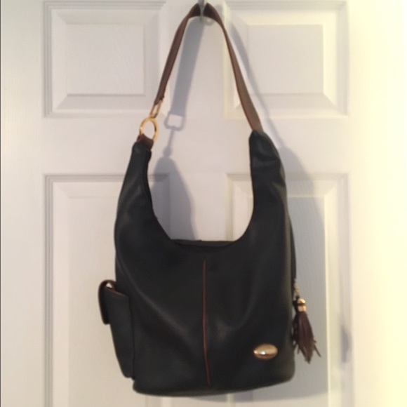 Strada black satchel bag purse