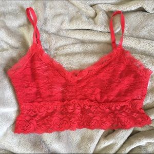 FINAL SALE - NWOT RED LACE BRALETTE