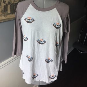 Wildfox diamond baseball tee