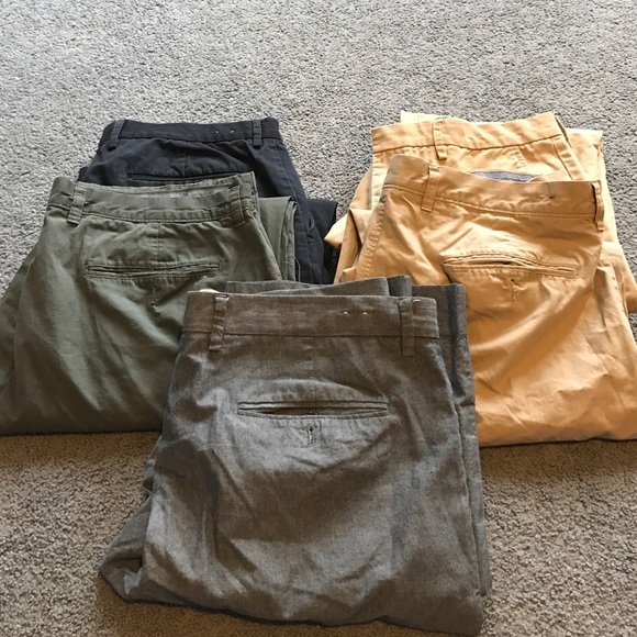 5 pairs jcrew pants 36-32 - Picture 1 of 1