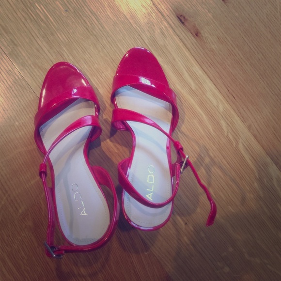 Aldo red pumps.