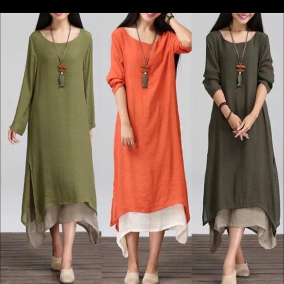 Dresses & Skirts - Orange layered look Dress
