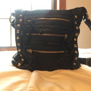 Black gold hardware purse