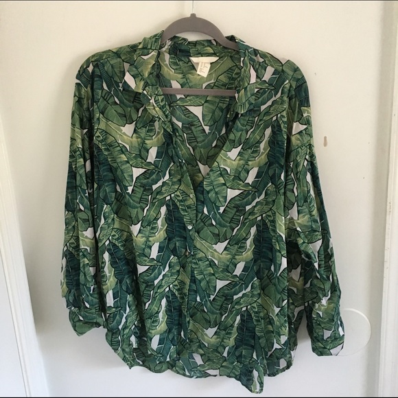 H&M BANANA LEAF SHIRT