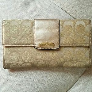 Gold Coach Wallet