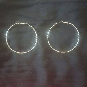 Sterling silver hoop