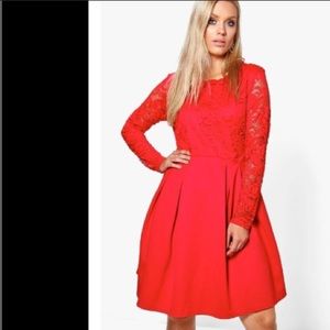 Beautiful red lace dress!