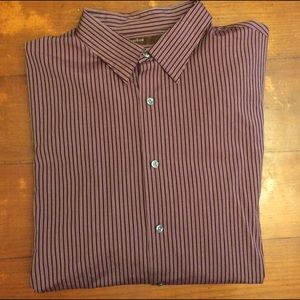 100% Cotton Perry Ellis Striped Designer Shirt